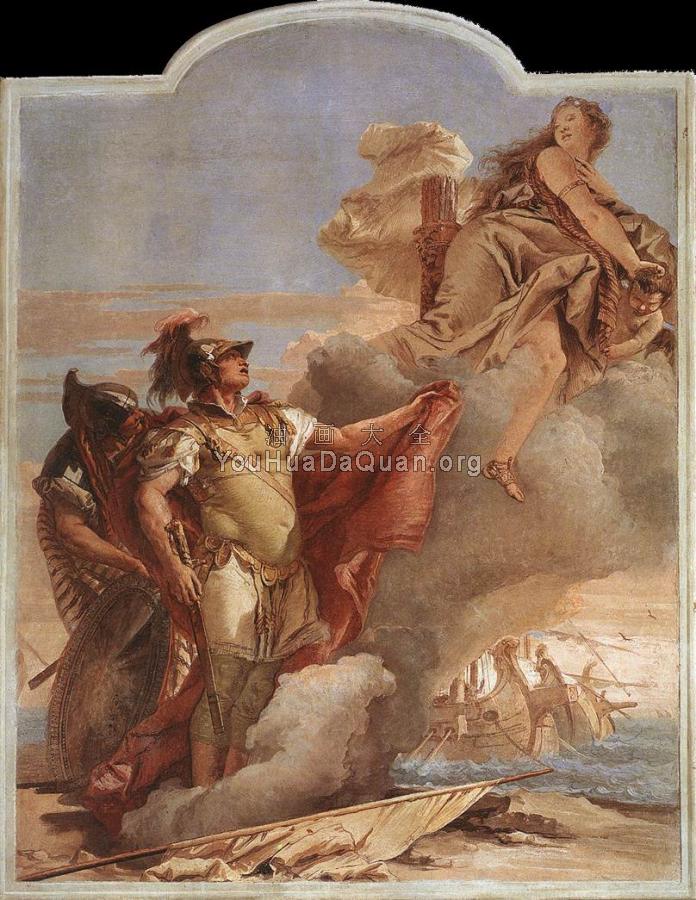 Villa Valmarana Venus Appearing to Aeneas on the Shores of Carthage - 乔瓦尼·巴蒂斯塔·提埃波罗